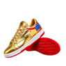 The Never Surrender Gold Low Top Sneakers