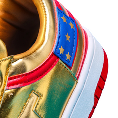 The Never Surrender Gold Low Top Sneakers