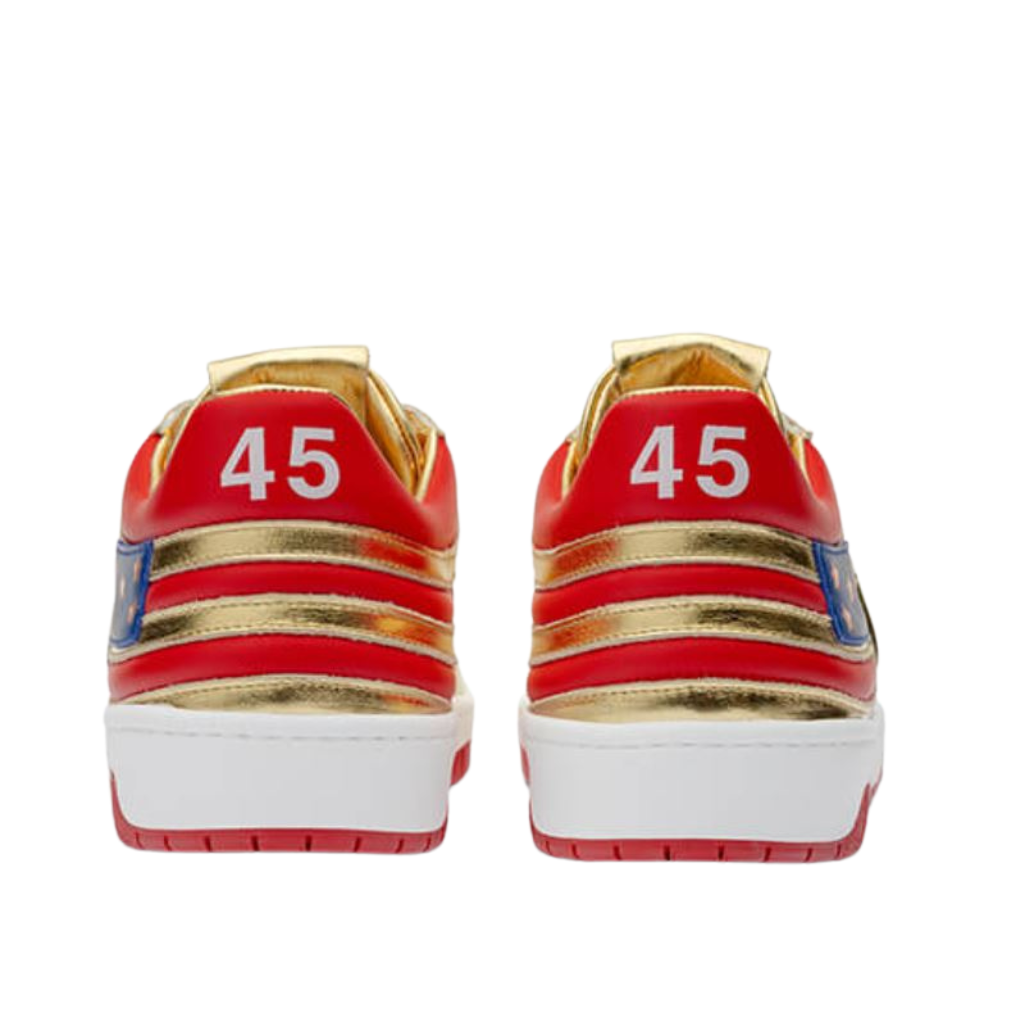 The Never Surrender Gold Low Top Sneakers - FIGHT FIGHT FIGHT Edition