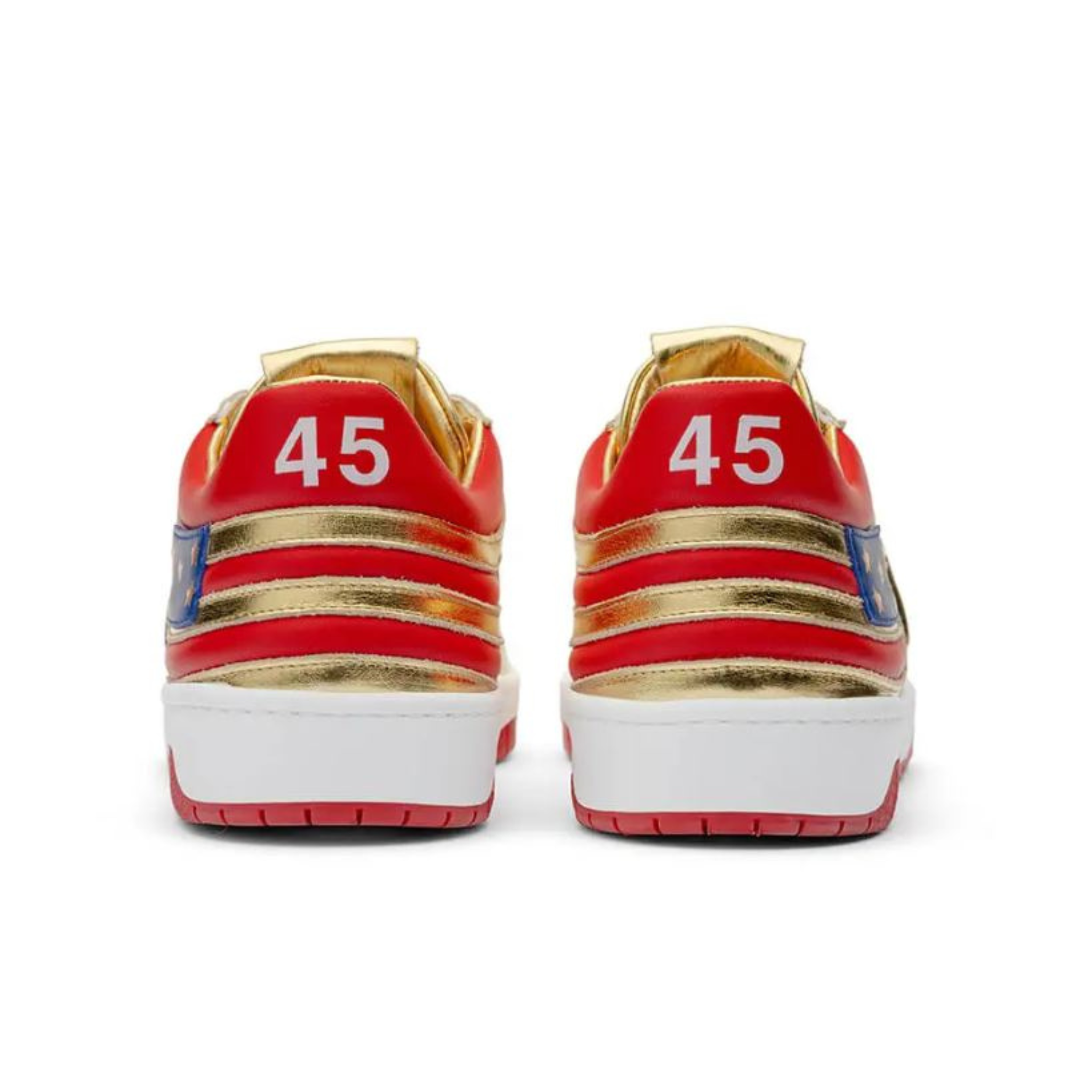 The Never Surrender Gold Low Top Sneakers